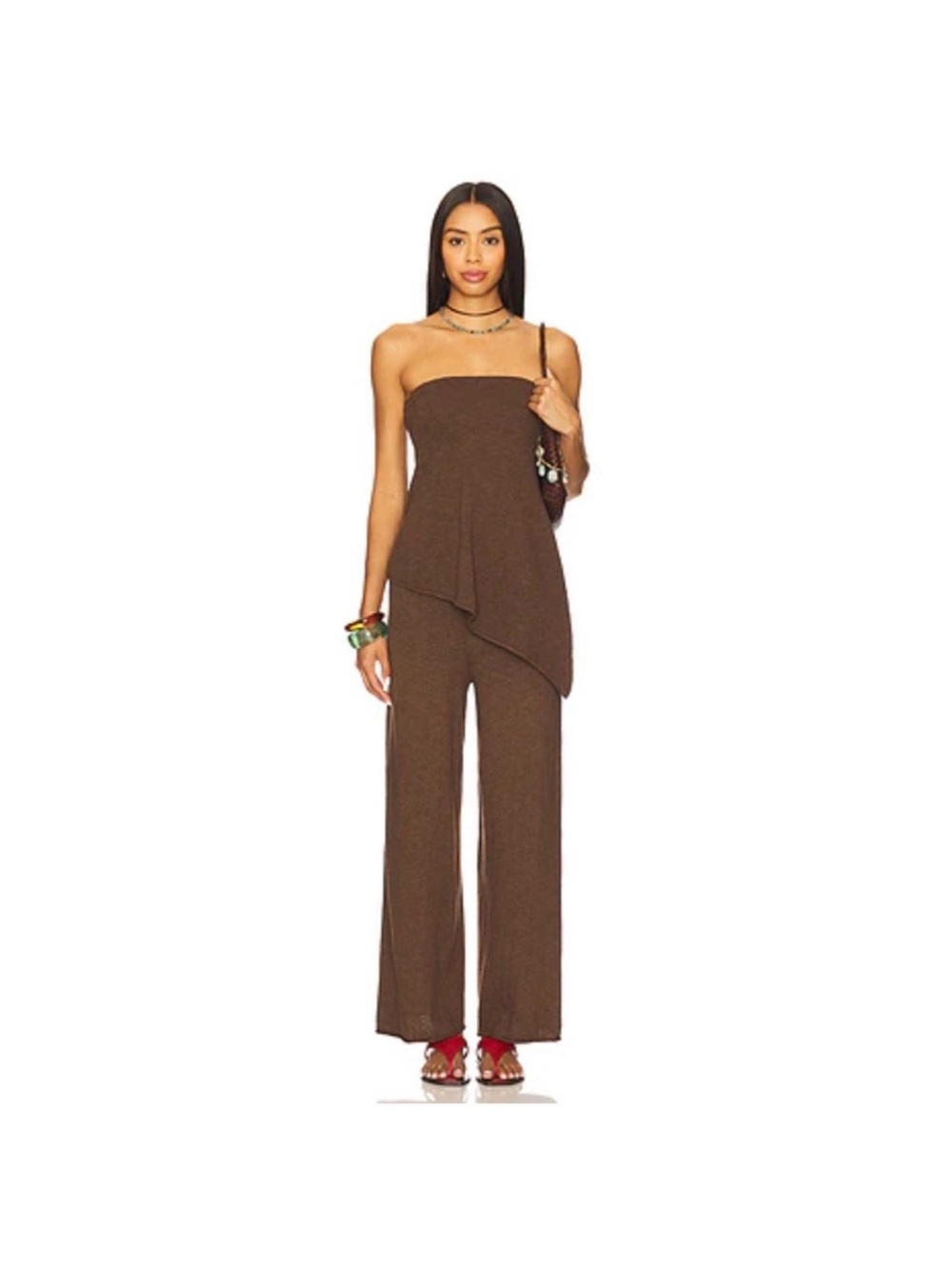 Free People Krista Cotton-Linen Sweater Set